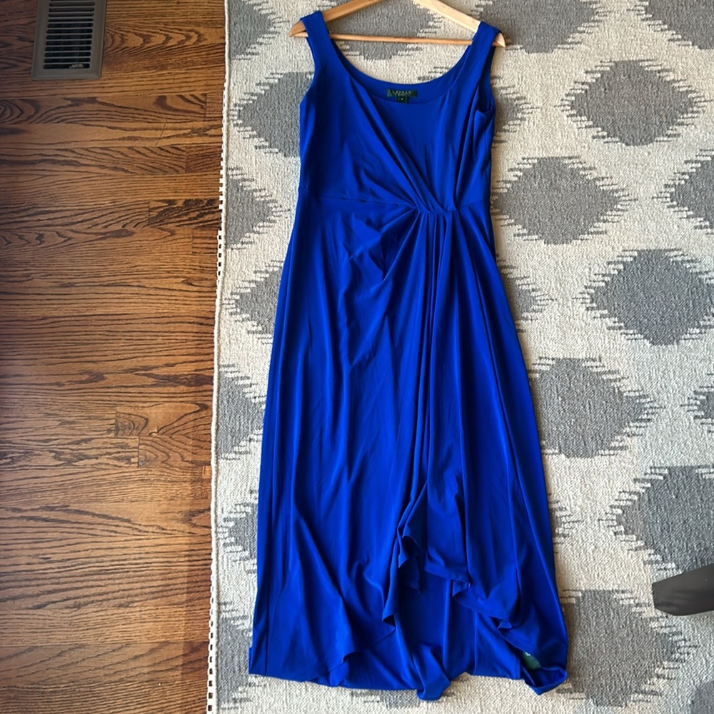 Ralph Lauren Colbalt Blue Jersey Midi Dress - 10